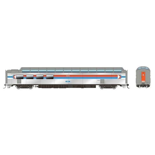 Rapido 175013, HO Scale SP 3/4 Dome-Lounge, Flat Sides, Amtrak Phase 1 #9373