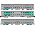 Rapido 545005 N Gallery Commuter Car Metra BN Logo Set #3 (Coaches 749, 756, 760)
