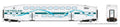 Rapido 146046, HO Scale BiLevel Commuter Car, Metrolink-White Ribbon Coach #187