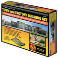 Woodland Scenics N Scale 785-1485 Town & Factory Building Set(TM), Kit