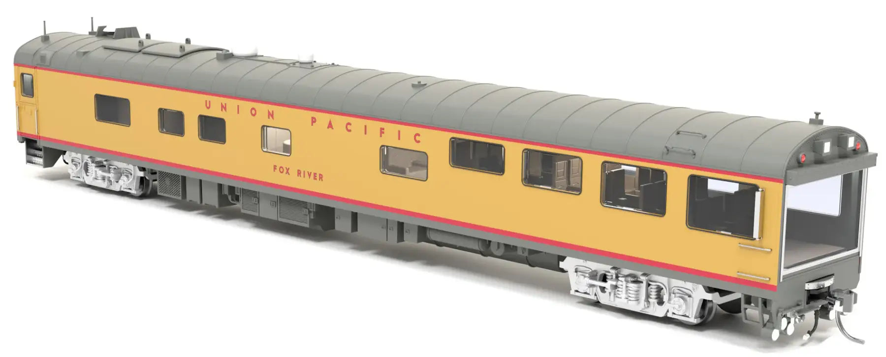 Broadway Limited 9105 HO Union Pacific Track Inspection Car, “Fox River”, 1995 - 2006 Appearance